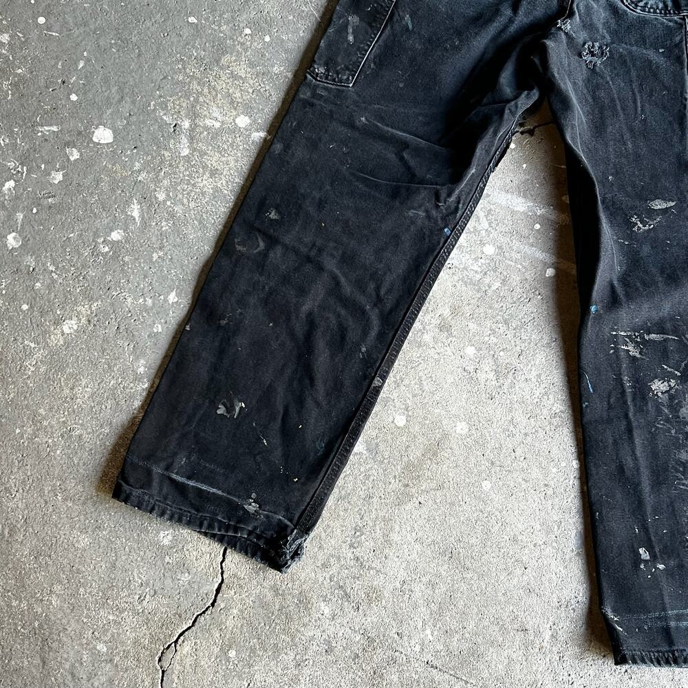 Carhartt faded black double knee work wear carpenter pants - Picture 11 of 12